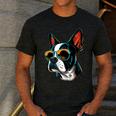 Dad Mom Cool Dog Sunglasses Boston Terrier Men's Casual T-Shirt Dark Grey Dad Mom Cool Dog Sunglasses Boston Terrier Men's Casual T-Shirt Dark Grey