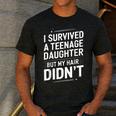 Dad Mom I Survived Teenage Daughter Survivor Men's Casual T-Shirt Dark Grey Dad Mom I Survived Teenage Daughter Survivor Men's Casual T-Shirt Dark Grey