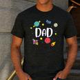 Dad Outer Space Galaxy Birthday For Family Men's Casual T-Shirt Dark Grey