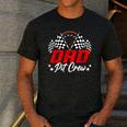 Dad Pit Crew Birthday Party Race Car Lover Racing Family Men's Casual T-Shirt Dark Grey