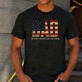 Dad Protector Hero Legend USA Flag Dad Father's Day Men's Casual T-Shirt Dark Grey