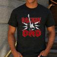 Dad Rockin One Birthday Family Matching Rock Guitar Men's Casual T-Shirt Dark Grey
