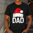 Dad Santa Christmas Family Matching Pajamas Papa Xmas Father Short Sleeve Men's Casual T-Shirt Dark Grey