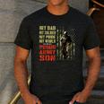 My Dad Is A Soldier Hero Proud Army Son US Military Men's Casual T-Shirt Dark Grey
