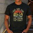 Dad And Son The Legend And The Legacy Dad Men's Casual T-Shirt Dark Grey
