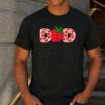 Dad Strawberry First Birthday Family Strawberry Men's Casual T-Shirt Dark Grey