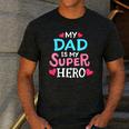 My Dad Is My Superhero Best Dad Father's Day Cool Kids Men's Casual T-Shirt Dark Grey