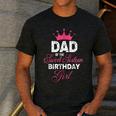 Dad Of The Sweet Sixteen Birthday Girl 16th Pink Crown Men's Casual T-Shirt Dark Grey