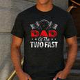 Dad Of The Two Fast Second Birthday Racing Car Family Men's Casual T-Shirt Dark Grey