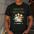 Dad Of The Wild One 1st Birthday Safari Family Matching Men's Casual T-Shirt Dark Grey
