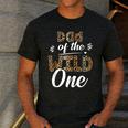Dad Of The Wild One Zoo Themed 1st Birthday Party Men's Casual T-Shirt Dark Grey