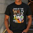 Dad Of The Wild Two Zoo 2nd Birthday Safari Jungle Animal Men's Casual T-Shirt Dark Grey Dad Of The Wild Two Zoo 2nd Birthday Safari Jungle Animal Men's Casual T-Shirt Dark Grey