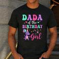 Dada Of The Birthday For Girl Dinosaur T-Rex Party Family Men's Casual T-Shirt Dark Grey
