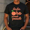 Dada Dad First Birthday One Sweet Peach Bday Family Matching Men's Casual T-Shirt Dark Grey