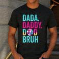 Dada Daddy Dad Bruh Baseball Drip Ice Cream Dad Bruh Men's Casual T-Shirt Dark Grey