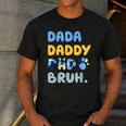 Dada Daddy Dad Bruh Fathers Day Blue Dog Men's Casual T-Shirt Dark Grey