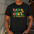 Dada Of The One-A-Saurus 1st Birthday Boy Dinosaur Family Men's Casual T-Shirt Dark Grey Dada Of The One-A-Saurus 1st Birthday Boy Dinosaur Family Men's Casual T-Shirt Dark Grey