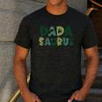 Dada Saurus Dad Dinosaur Three Rex Birthday Boy Girl Family Men's Casual T-Shirt Dark Grey