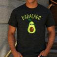 Dadacado Cute Daddy Avocado Pregnant Dad Father Day Men's Casual T-Shirt Dark Grey