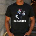Dadacorn Unicorn Dad Papa Father's Day Daughter Men's Casual T-Shirt Dark Grey