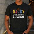 Daddy 1st Birthday Cowboy Western Daddy Birthday Boy Men's Casual T-Shirt Dark Grey