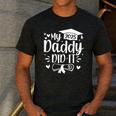 My Daddy Did It 2025 Graduation Graduated Proud Dad Men's Casual T-Shirt Dark Grey