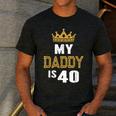My Daddy Is 40 Years Old 40th Dad's Birthday For Him Men's Casual T-Shirt Dark Grey My Daddy Is 40 Years Old 40th Dad's Birthday For Him Men's Casual T-Shirt Dark Grey