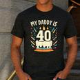 My Daddy Is 40 Years Old Father 40th Birthday Dad Men's Casual T-Shirt Dark Grey