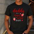 Daddy Of A Berry Sweet One Strawberry Baby First Birthday Men's Casual T-Shirt Dark Grey
