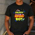 Daddy Of The Birthday Astronaut Boy Outer Space Theme Party Men's Casual T-Shirt Dark Grey