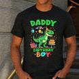 Daddy Of The Birthday Boy T Rex Dinosaur Family Party Men's Casual T-Shirt Dark Grey