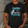 Daddy Of The Birthday Dolphin Family Matching Party Squad Men's Casual T-Shirt Dark Grey