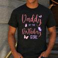 Daddy Of The Birthday Girl Butterfly Party Matching Family Men's Casual T-Shirt Dark Grey