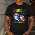 Daddy Of The Birthday Girl Dabbing Princess Unicorn Dad Men's Casual T-Shirt Dark Grey