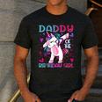 Daddy Of The Birthday Girl Dabbing Unicorn Dad Daddy Small Men's Casual T-Shirt Dark Grey