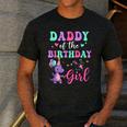 Daddy Of The Birthday For Girl Dinosaur T-Rex Party Family Men's Casual T-Shirt Dark Grey