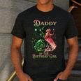 Daddy Of The Birthday Girl Pink And Green Family Matching Men's Casual T-Shirt Dark Grey