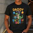 Daddy Of The Birthday Party Outfit Dinosaur Squad Dad Men's Casual T-Shirt Dark Grey