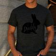 Daddy Bunny Rabbit Father Dad Easter Men's Casual T-Shirt Dark Grey