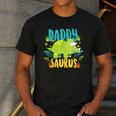 Daddy Dad Saurus Rex Dinosaur Dino For Father Men's Casual T-Shirt Dark Grey