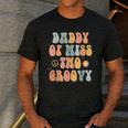 Daddy Dad Two Groovy Second Birthday Retro 2nd Bday Party Men's Casual T-Shirt Dark Grey