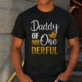 Daddy Of Mr Onederful 1st Birthday Father's Day First Daddy Men's Casual T-Shirt Dark Grey