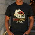 Daddysaurus Shirt T-Rex Dad Dinosaur Men's Casual T-Shirt Dark Grey