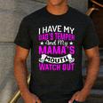 I Have My Dad's Temper & My Mama's Mouth Daughter Kids Men's Casual T-Shirt Dark Grey