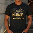 My Daughter Is A Nurse Proud Nurse's Mom Dad RN LPN Family Men's Casual T-Shirt Dark Grey