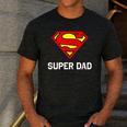 DC Comics Superman Father's Day Super Dad Logo Men's Casual T-Shirt Dark Grey
