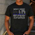 Deputy Sheriff Dad Much Cooler Fathers Day Thin Blue Line Men's Casual T-Shirt Dark Grey
