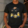 Despicable Me Minions Father's Day 1 Dad Cardboard Sign Men's Casual T-Shirt Dark Grey
