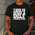 This Is What A DILF Looks Like Hot Dad DILF Men's Casual T-Shirt Dark Grey