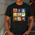 Disney Classic Father's Day Disney Dads Colorful Panels Men's Casual T-Shirt Dark Grey